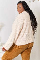 Double Take Open Front Long Sleeve Cardigan OutfitFlow